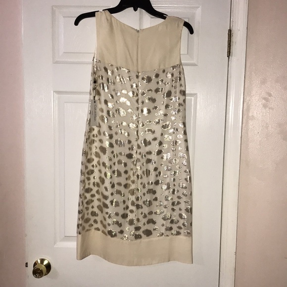 New, Gold and off white dress, size 2, Calvin Klein. - Picture 2 of 4